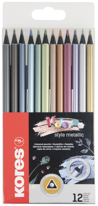 Kores Crayon de couleur 'Kolores Metallic Style', étui de 12