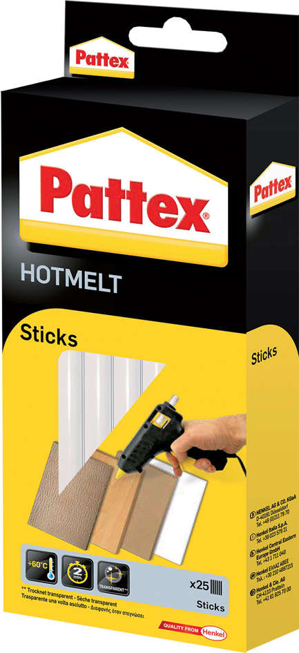 Pattex Cartouche pour collage à chaud HOT STICKS, rond,