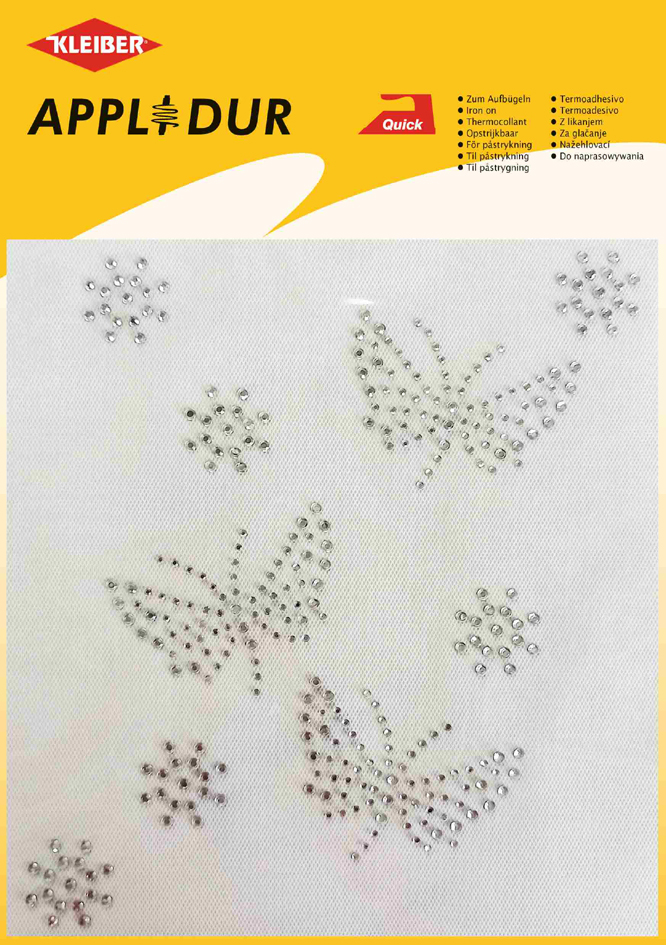 KLEIBER Application strass XL 'Papillons & étoiles'