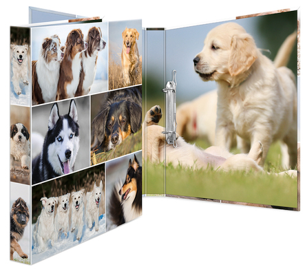 HERMA Classeur à anneaux 'Animals' - chiens, A4, mécanisme à