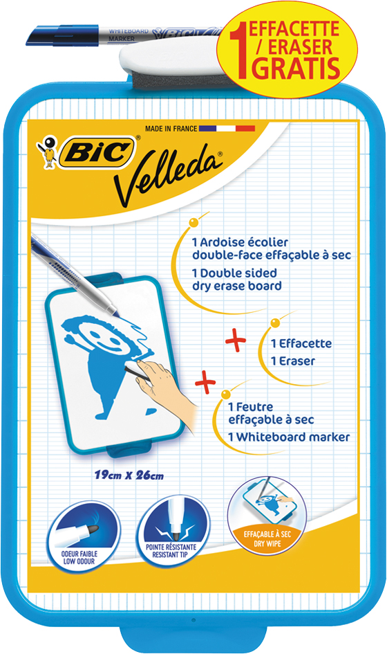 BIC Ardoise Velleda, dimensions: (L)190 x (H)260 mm, blanche