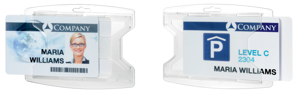 DURABLE Porte-badge 'reXycle', pour 2 badges, transparent