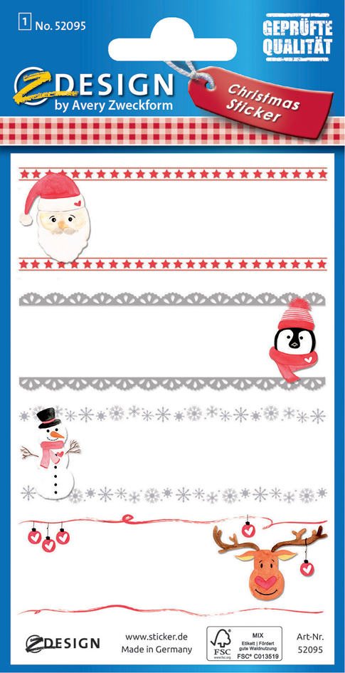 AVERY Zweckform ZDesign Sticker pour cadeau de Noel 'Nom'