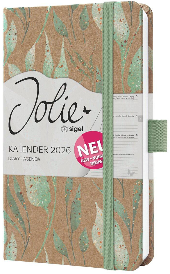 sigel Agenda de poche Jolie Pure 2026 'Sparkle Leaves', A6