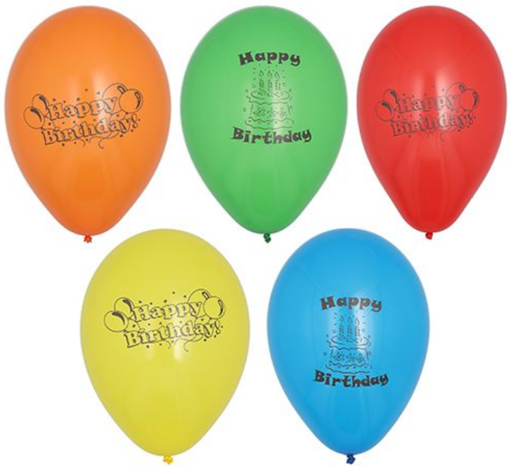 PAPSTAR Ballon de baudruche 'Happy Birthday', assorti