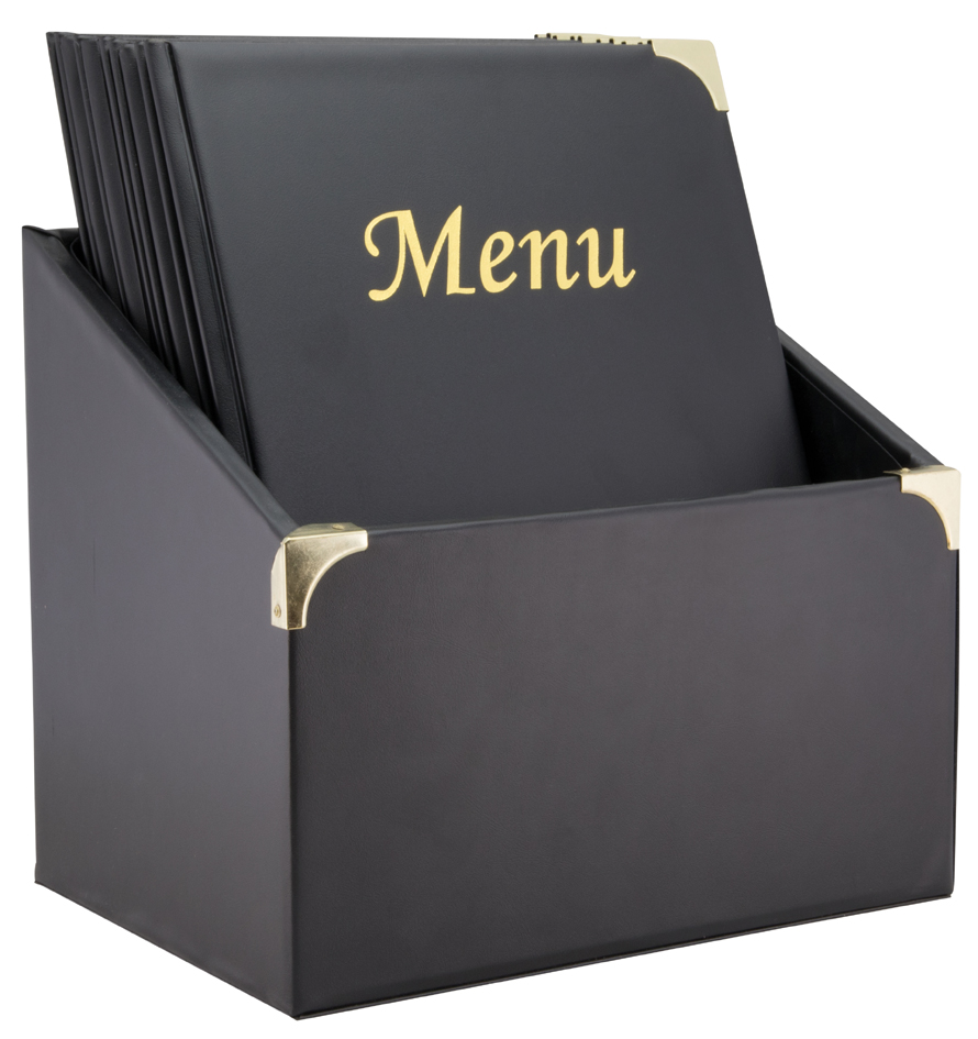 Securit Protège-menus BASIC dans une boîte de 10, A4, noir
