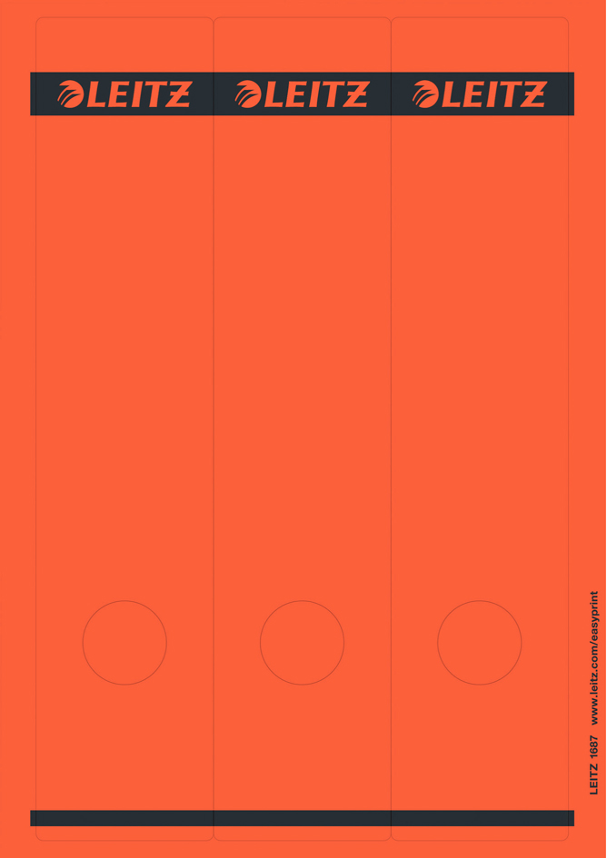 LEITZ Etiquette pour dos de classeur, 61 x 285 mm, rouge