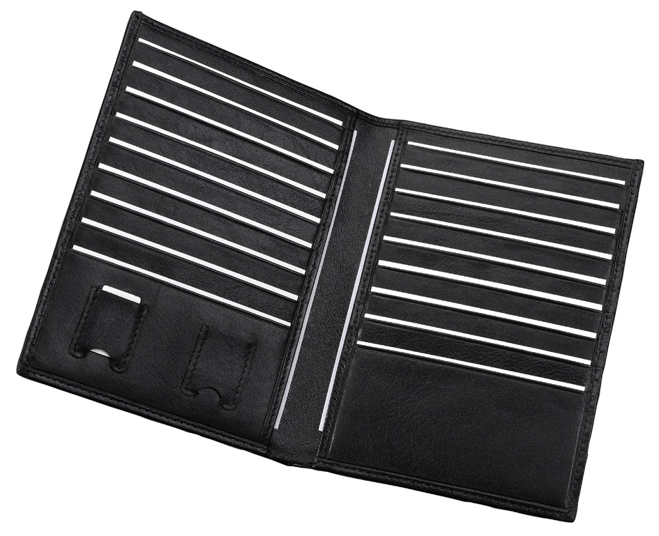 Alassio Etui pour cartes de visite/crédit, cuir, noir