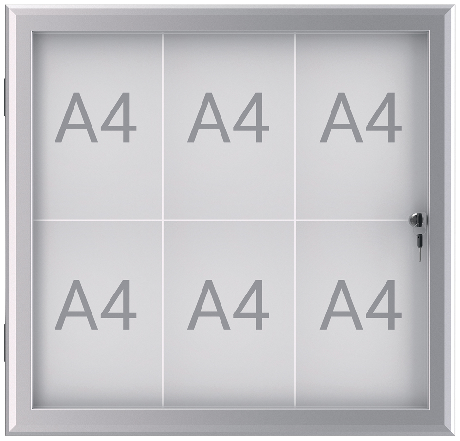MAUL Vitrine d'affichage MAULexcite, 12 x A4, aluminium
