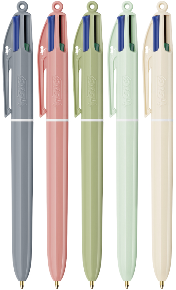 Stylo à bille rétractable 4 Colours Mineral Tones, ensemble des 5 couleurs