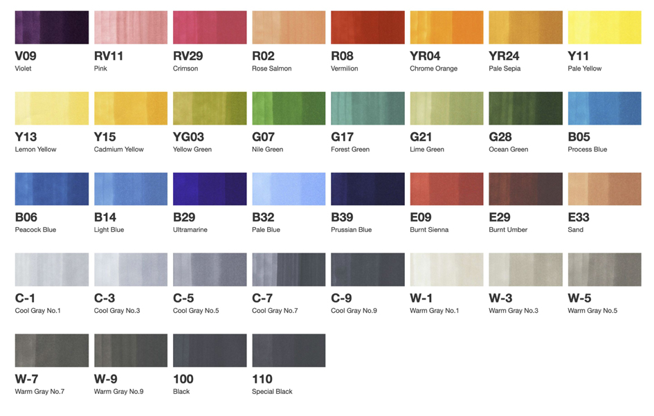 aperçu des couleurs