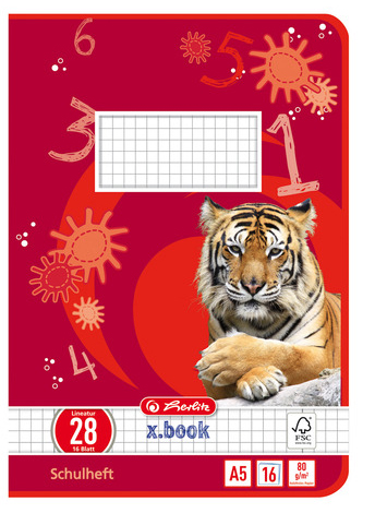 Visuel de référence: Cahier scolaire x.book, exemples de motif