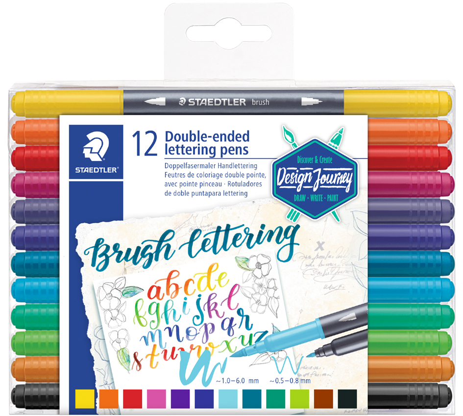 STAEDTLER Feutre calligraphie double pointe Design Journey