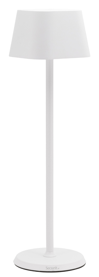 Securit Lampe de table LED rechargeable GEORGINA, blanc