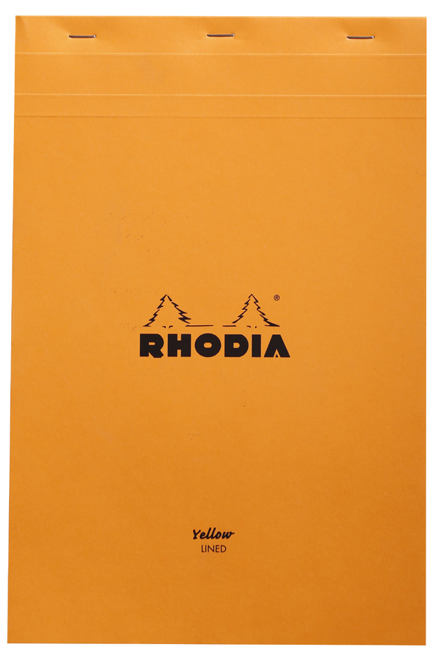 RHODIA Bloc agrafé No. 19 Yellow, A4+, ligné, orange