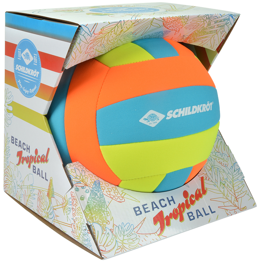 Ballon de plage en néoprène Tropical, emballage