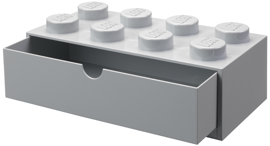LEGO Brique tiroir DESK DRAWER 8, 1 tiroir, gris