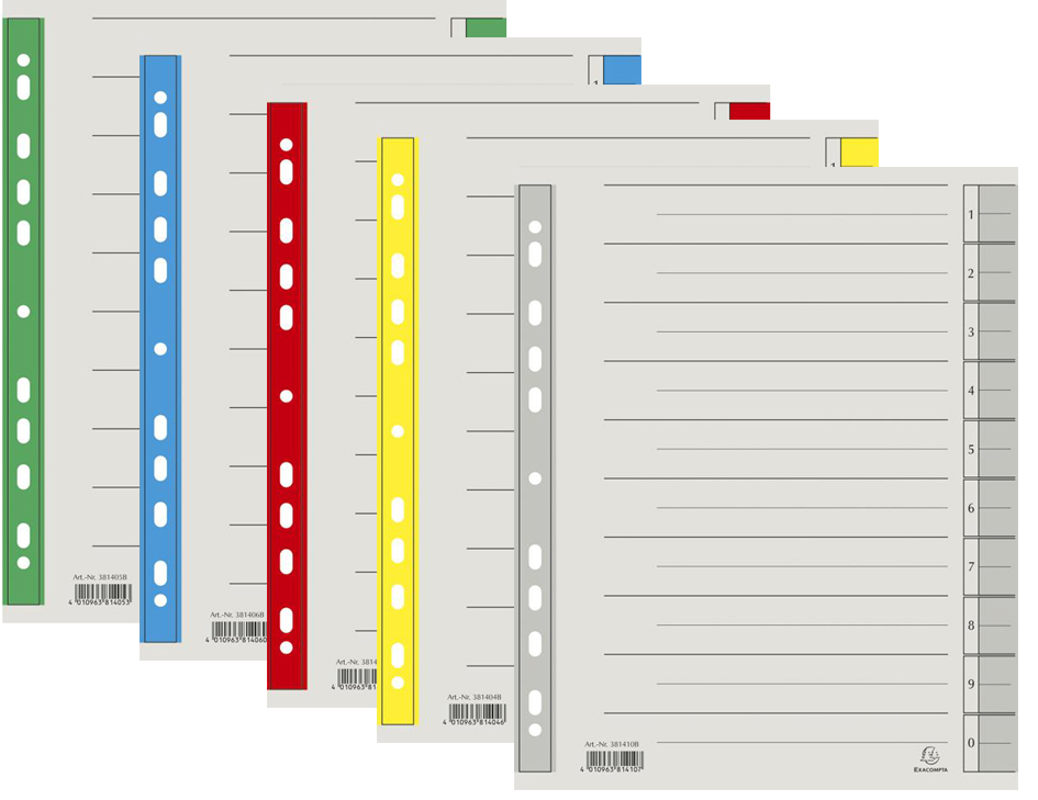 EXACOMPTA Intercalaires, A4 extra large, bleu