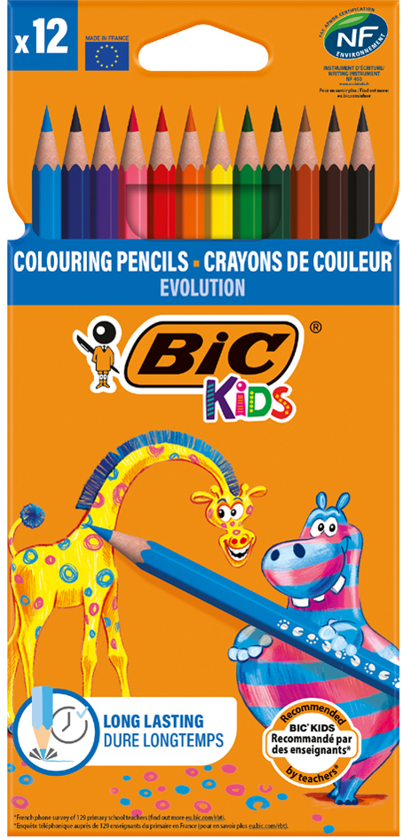 Sets de crayons de couleur, hexagonal