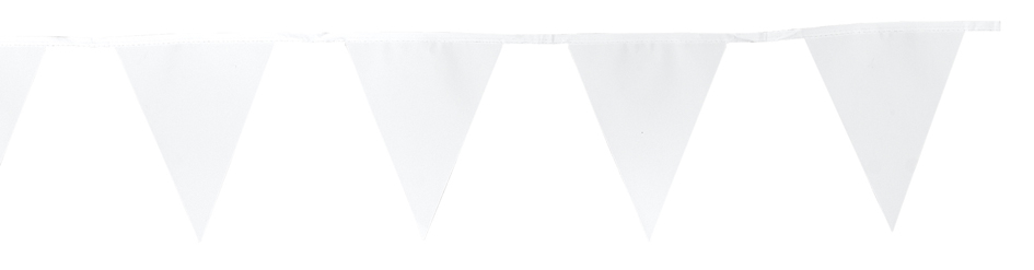 folia Guirlande de fanions 'Basic', longueur: 3,80 m, blanc