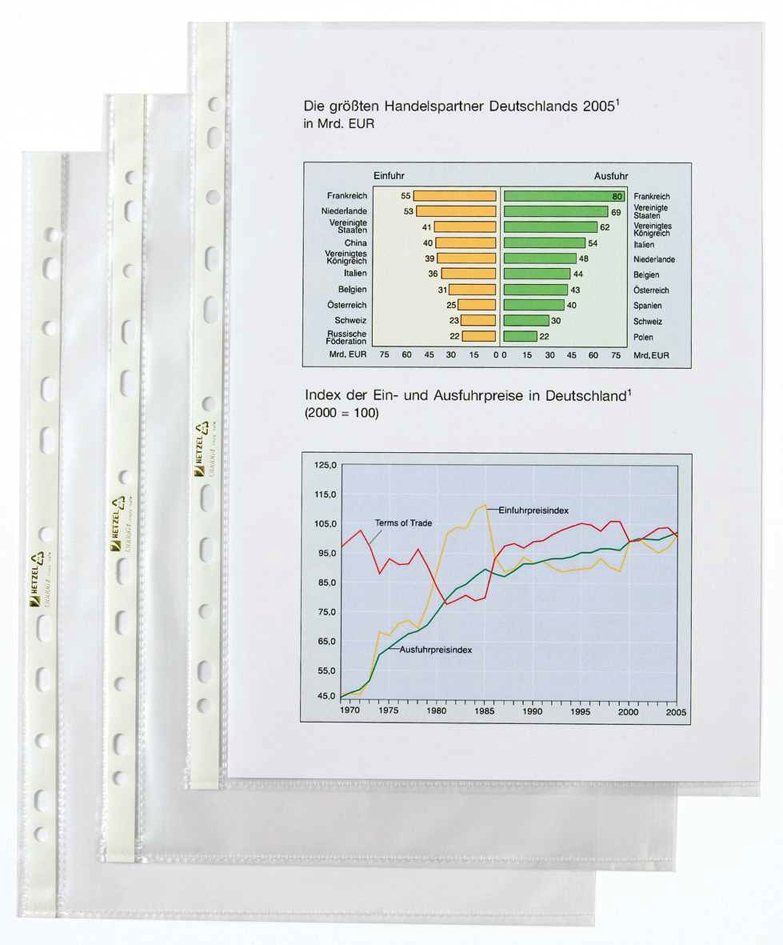 HETZEL Pochette perforée Economic, A4, PP, grainé