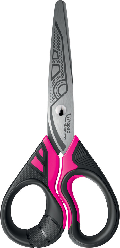 Ciseaux sensoft 3D Fluo, rose/noir