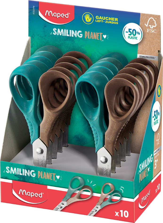Maped Ciseaux de bricolage VIVO SMILING PLANET, ronds