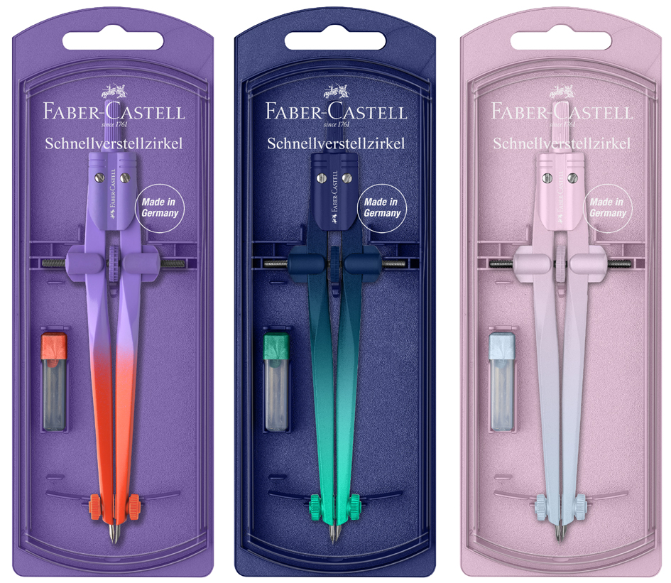 FABER-CASTELL Compas à réglage rapide STREAM Flow Edition