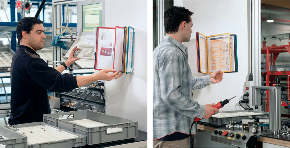 Système de présentation VARIO®  wall 10, exemple d'utilisation