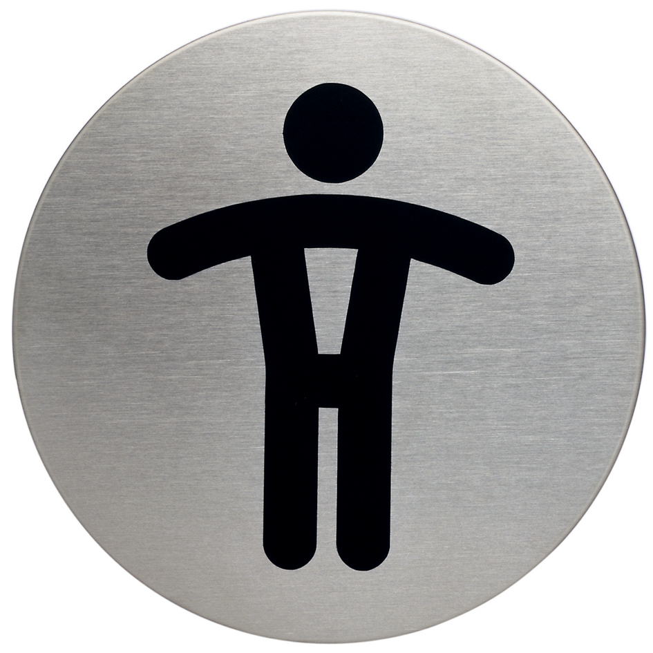 DURABLE Pictogramme 'WC-Hommes', diamètre: 83 mm, argent