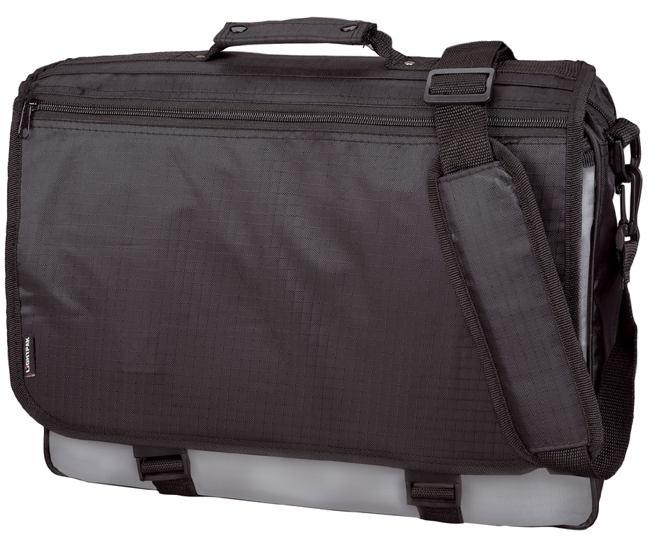 LiGHTPAK Sac à bandoulière 'WAVE', Polyester, noir/gris