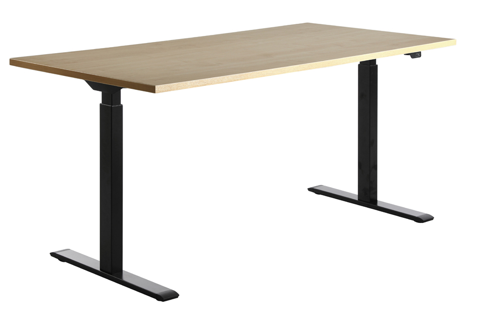 Topstar Bureau réglable en hauteur, (L)1.200 mm, noir/érable