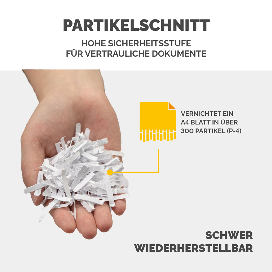Visuel de référence : coupe particulaire, niveau de sécurité supérieur pour les documents confidentiels