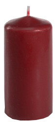 PAPSTAR Bougie cylindrique, diamètre: 50 mm, bordeaux