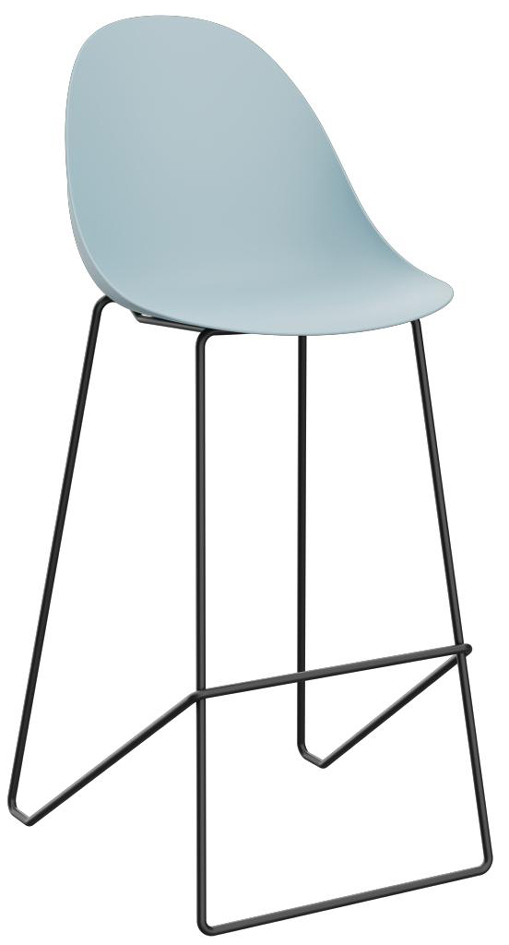 PAPERFLOW Chaise de bar 'VOID', set de 2, bleu/noir
