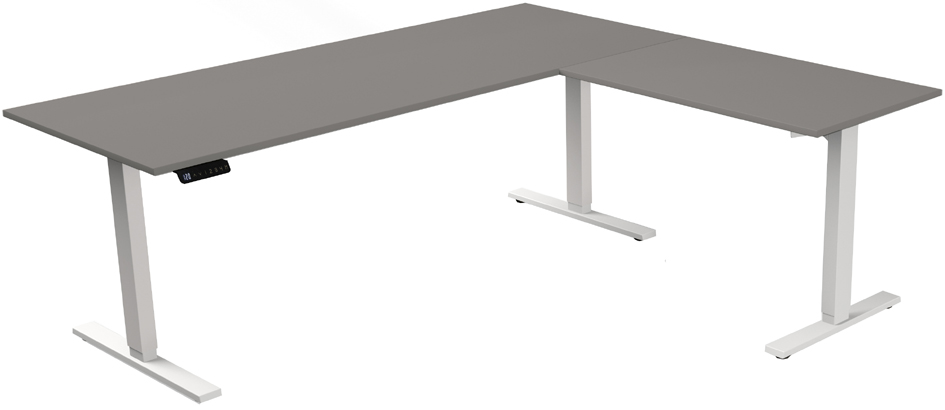Visuel de référence : table de bureau assis/debut "Move 3" avec élément d'angle, graphite