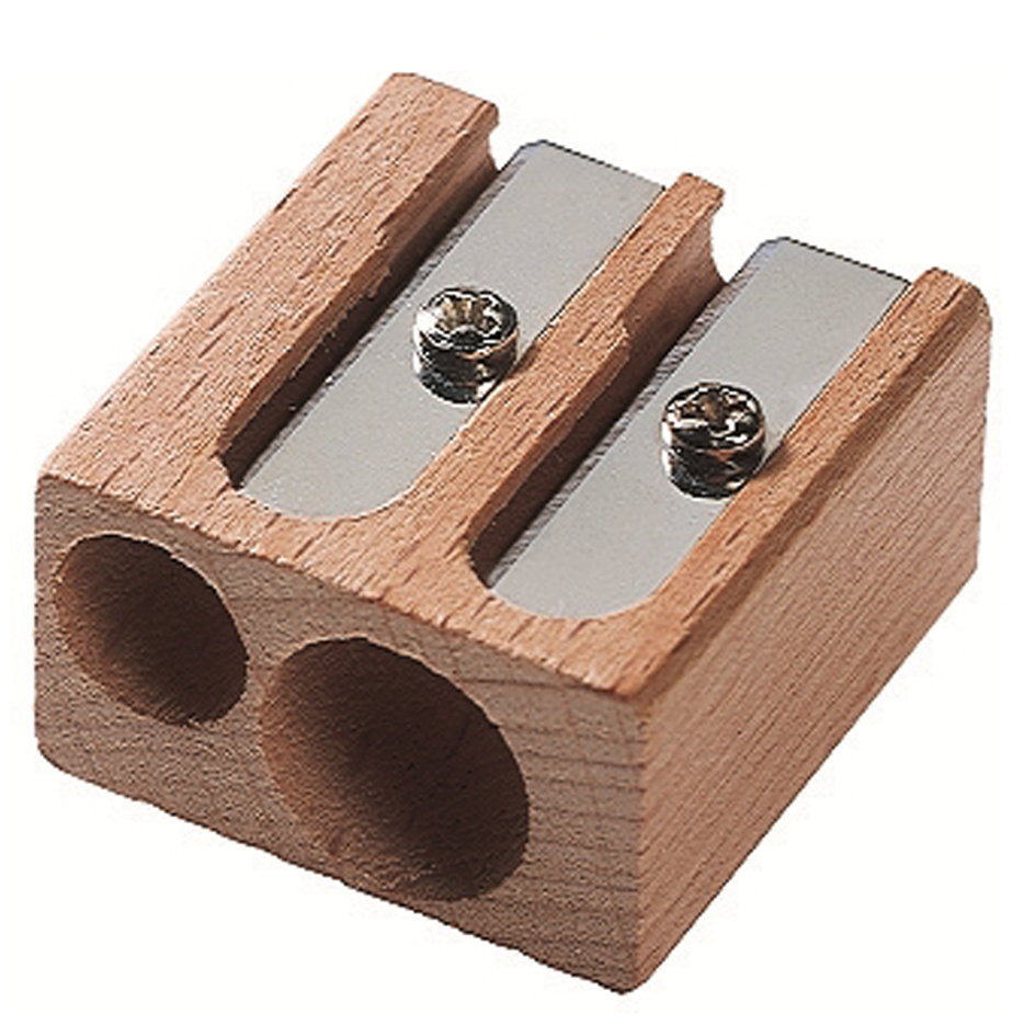 Taille-crayons 2 trous, bois
