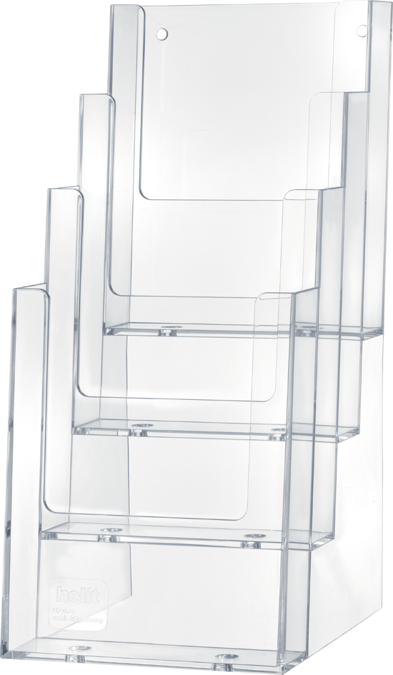 helit Porte-brochures de table 'the helpdesk', transparent