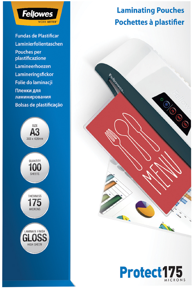 Fellowes Pochette de plastification, A3, brillante