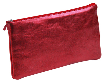 Clairefontaine Trousse CUIRISÉ, cuir, rectangulaire, rouge