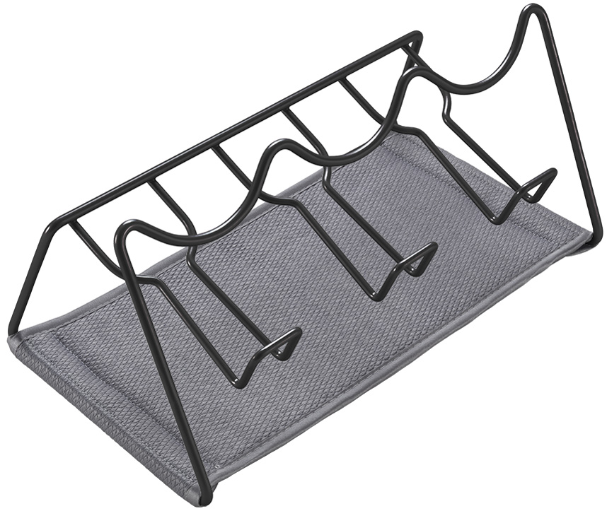 metaltex Égouttoir Sodatex 3 LAVA, noir mat