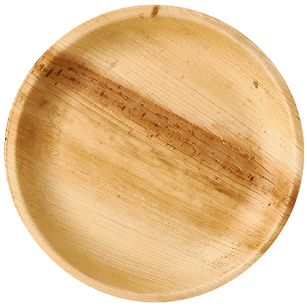 Assiettes jetables, feuilles de palme