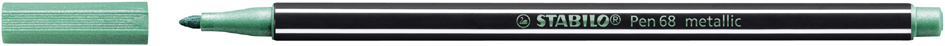 STABILO Stylo feutre Pen 68 metallic, vert métallisé