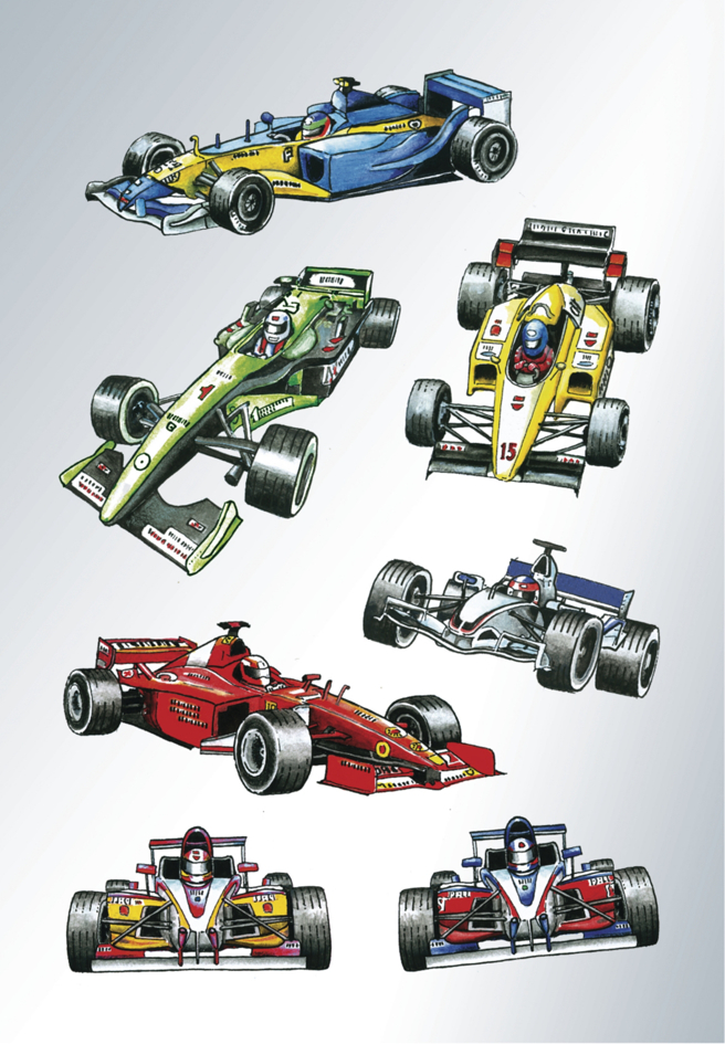 HERMA sticker DECOR 'Voitures de course'
