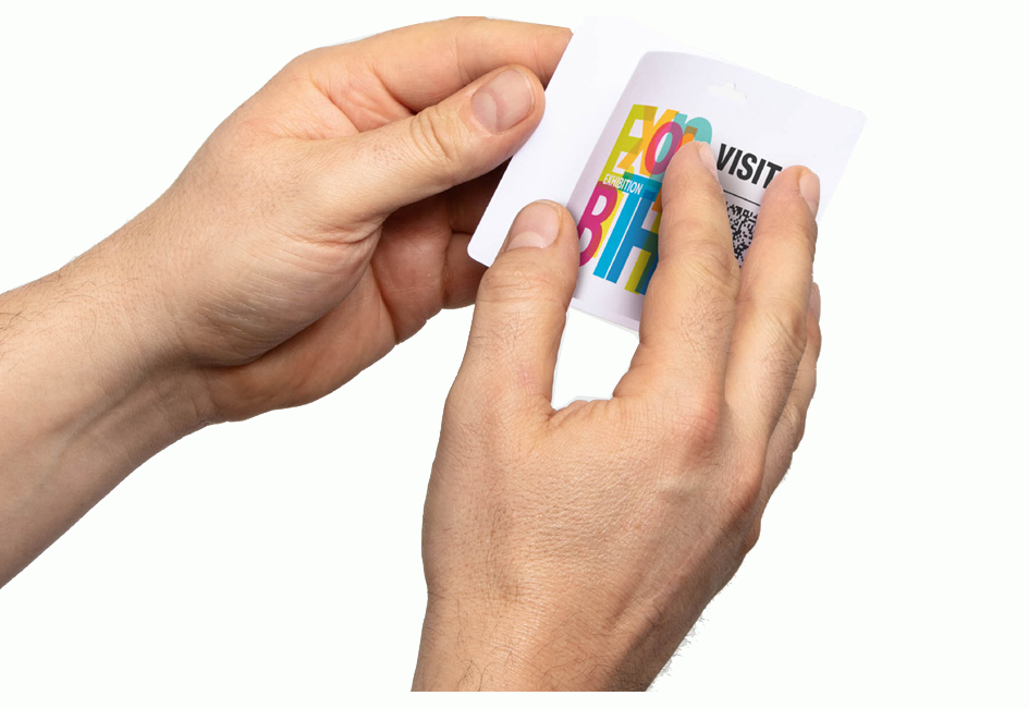 DURABLE Badge visiteur 'VISITOR BADGE', film, blanc