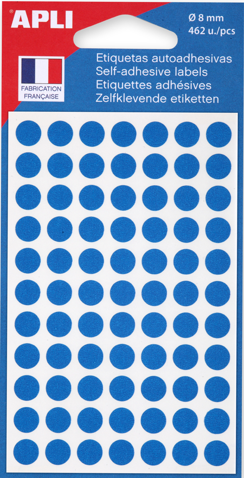 APLI Pastille de signalisation, diamètre: 8 mm, blanc