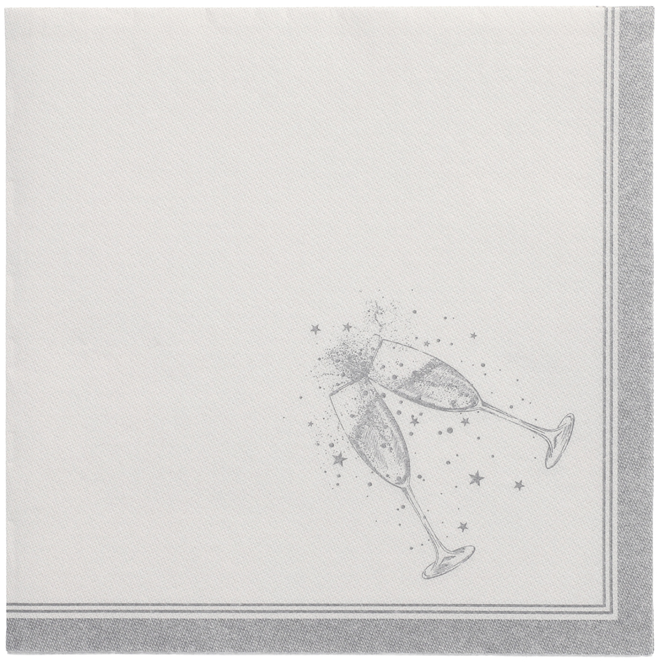 PAPSTAR Serviette 'ROYAL Collection Festivities', argent