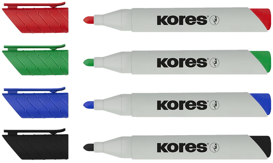 Kores Marqueur de conférence 'ECO XW1', étui de 4
