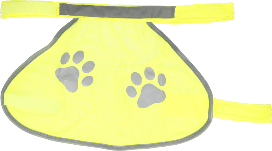 Gilet de sécurité pour chien avec empreintes de pattes