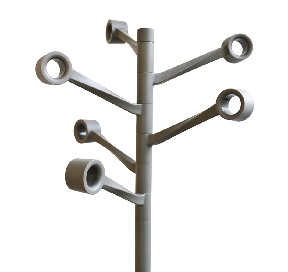 UNiLUX Portemanteau BOURGEON, (H)1.740 mm, gris métallisé